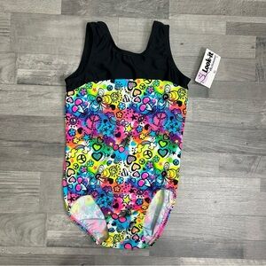 Look It Activewear Girls Neon Tie Dye Leotard S